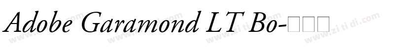 Adobe Garamond LT Bo字体转换